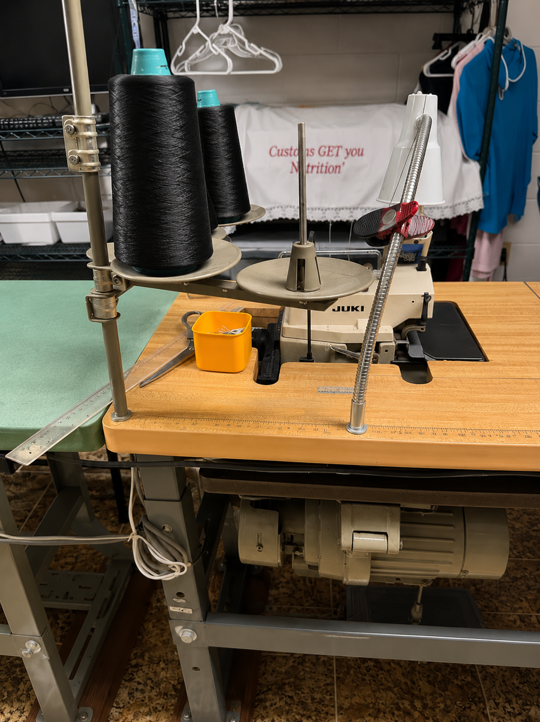 Juki sewing machine in the sewing studio
